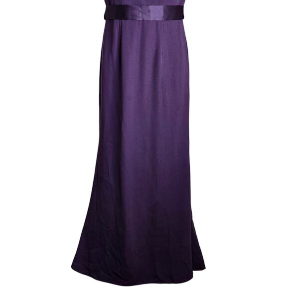 White by Vera Wang Formal Dress Size 2 Amethyst Purple Belt Lined Cut Out Back - Picture 4 of 8